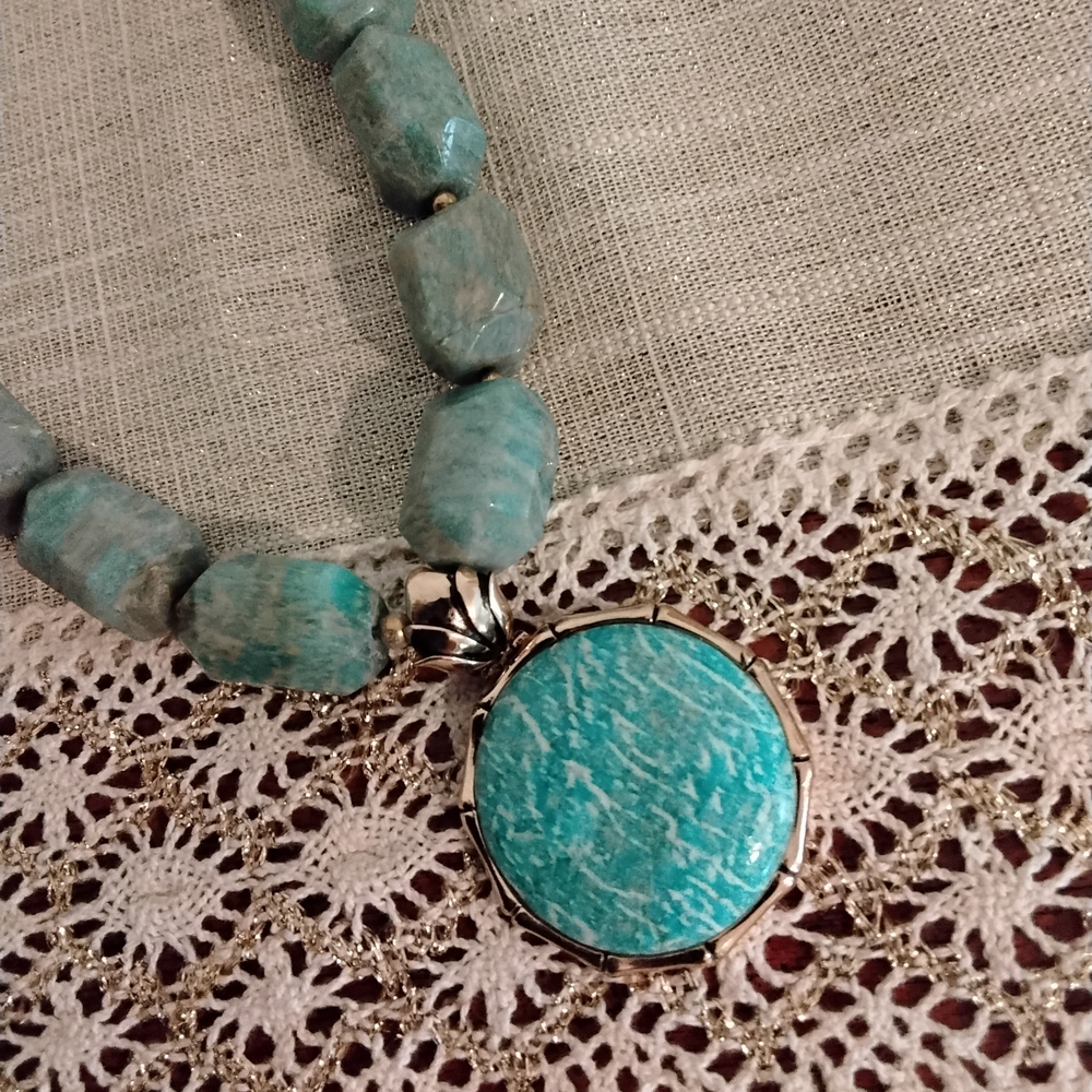Beautiful Statement Piece Barse Genuine Stones and Gold Necklace - Picture 5 of 9